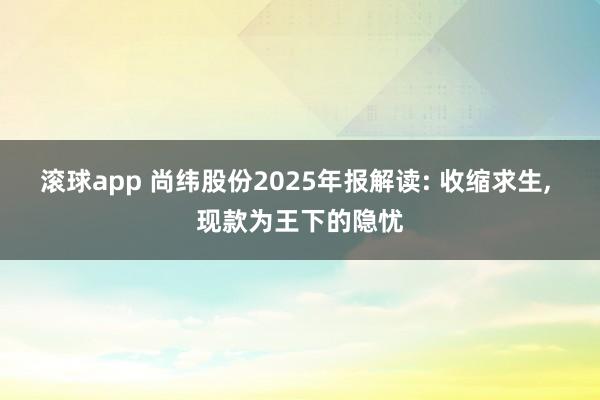 滚球app 尚纬股份2025年报解读: 收缩求生, 现款为王下的隐忧