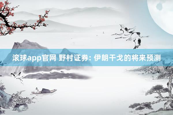 滚球app官网 野村证券: 伊朗干戈的将来预测