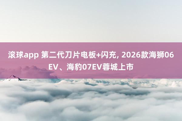 滚球app 第二代刀片电板+闪充, 2026款海狮06EV、海豹07EV蓉城上市