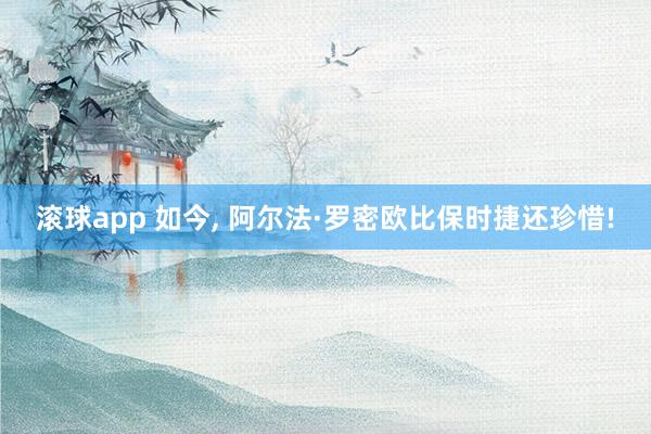 滚球app 如今, 阿尔法·罗密欧比保时捷还珍惜!