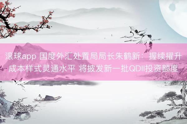 滚球app 国度外汇处置局局长朱鹤新：握续擢升成本样式灵通水平 将披发新一批QDII投资额度